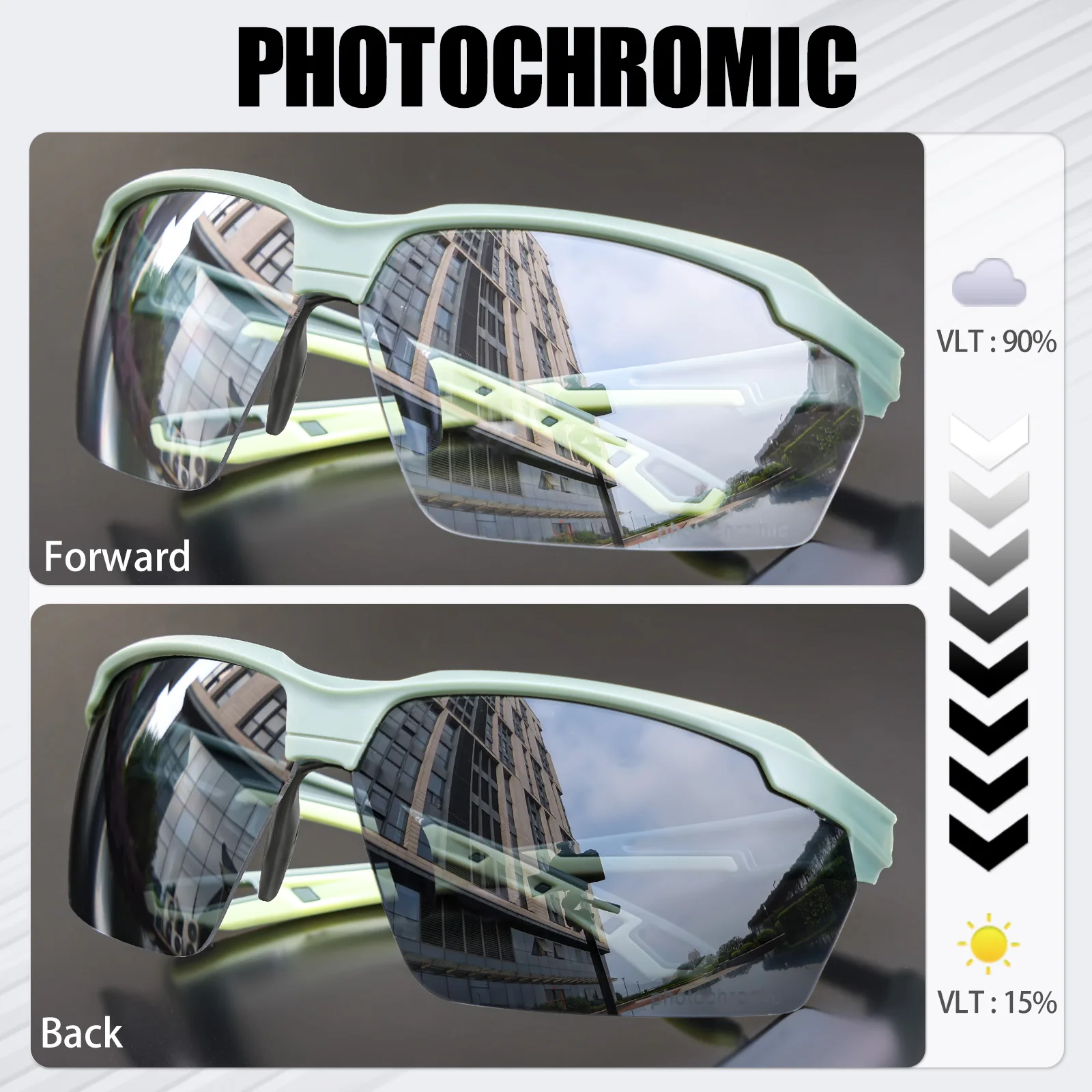 SCVCN Photochromic Cycling Sun - Mountain Biking Goggles ulasan dan harga